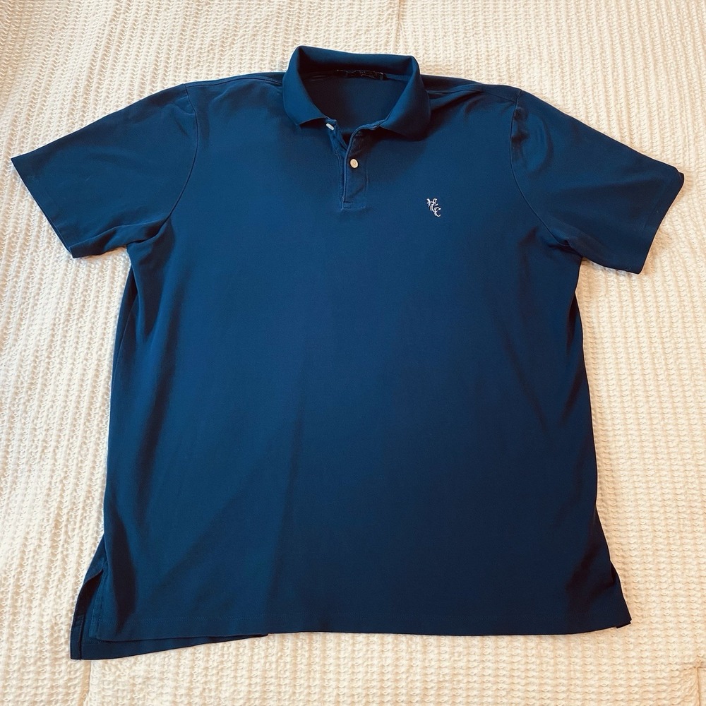RLX Ralph Lauren Men's Polo Shirt Navy Blue Large‎ HCC Embroidered